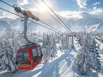 Skiliftbau Ein beispielhaftes Bild aus den Branchen, in denen WiRoPa aus Gescher tätig ist - es zeigt einen Skilift in Aktion.